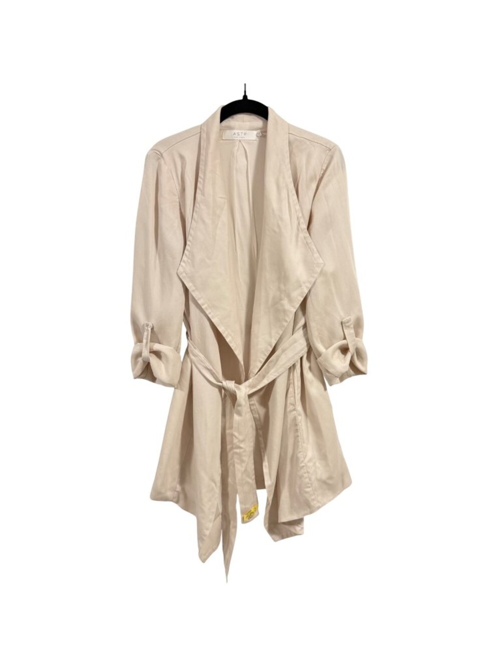 ASTR the Label Cream Open Waterfall Cardigan Jacket Size M